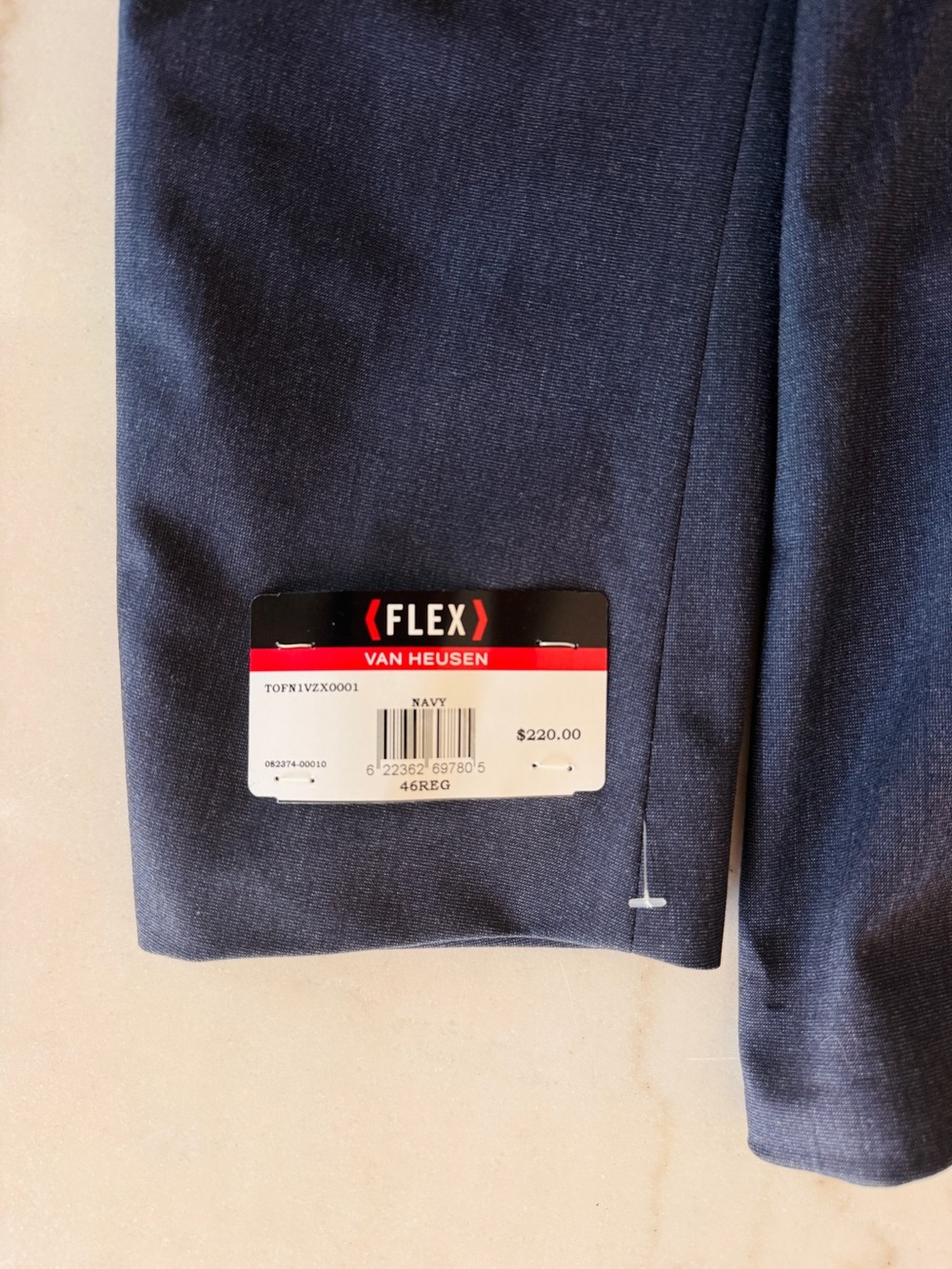 Van Heusen Navy Slim Fit Flex Two-Button Sport Coat Blazer - Picture 5 of 5